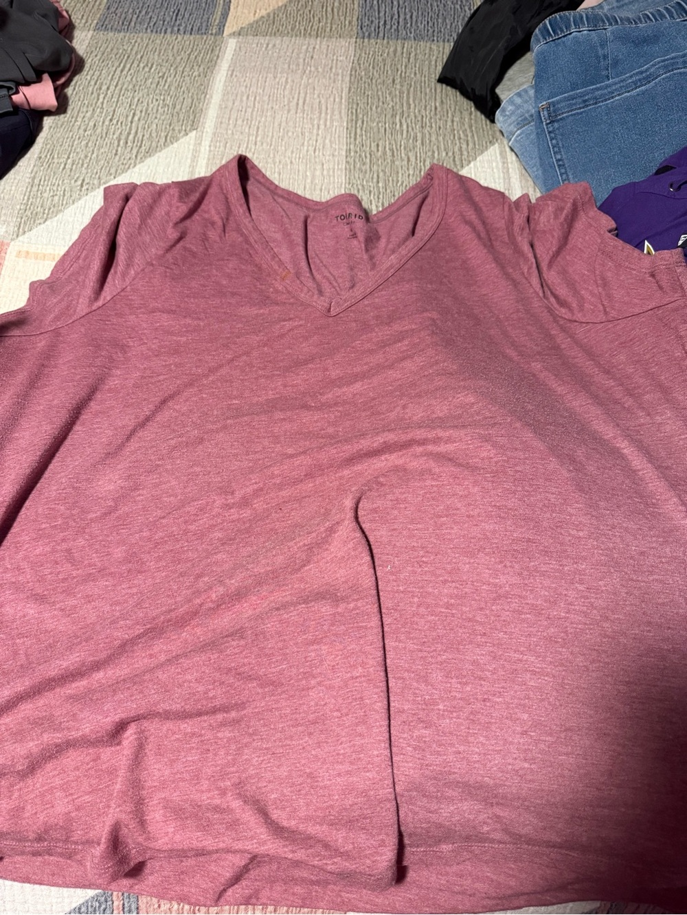 Torrid size 4 plus size mauve color tee great condition